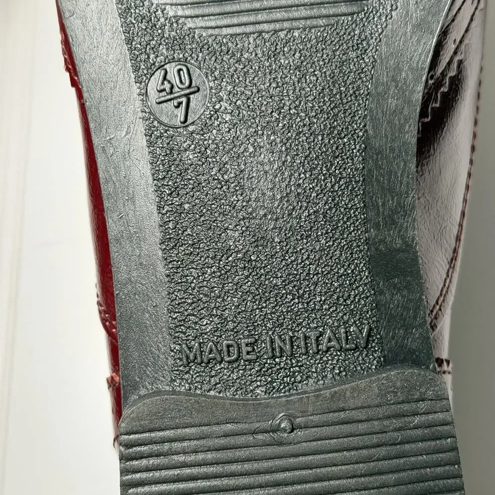 Topshop Burgundy shoes made in Italy, beautiful leather - Picture 7 of 8